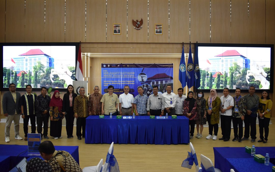UNDIP TUAN RUMAH MONITORING DAN EVALUASI REGIONAL PROGRAM MATCHING FUND KEDAIREKA 2023 : Senin – Selasa, 2 – 3 Oktober 2023